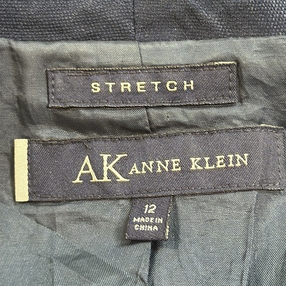 Anne Klein Linen Black Blazer Tailored Short Sleeve - Picture 6 of 6